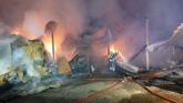 PICTURES: ‘Absolute inferno’ as hay barn is engulfed in flames after tractor catches fire