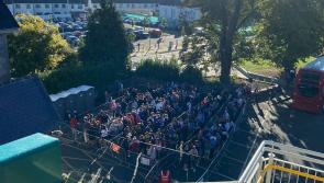 WATCH: Huge shuttle bus queues as thousands of people head to Ploughing in Laois