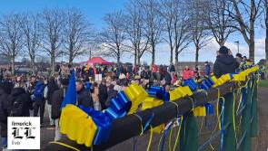 WATCH: Limerick rallies to mark anniversary of the invasion of Ukraine 