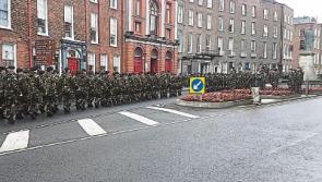 WATCH: Troops parade through Limerick ahead of Lebanon peacekeeping mission