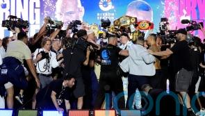 Tyson Fury vows to knock Oleksandr Usyk ‘spark out’ at fiery Riyadh weigh-in