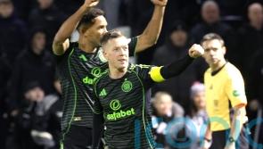 Callum McGregor celebrates late winner as Celtic cut gap on Premiership leaders