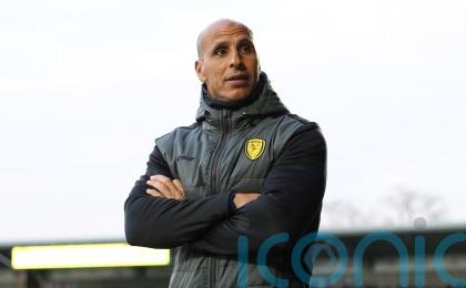 Dino Maamria salutes Victor Adeboyejo after point at Peterborough