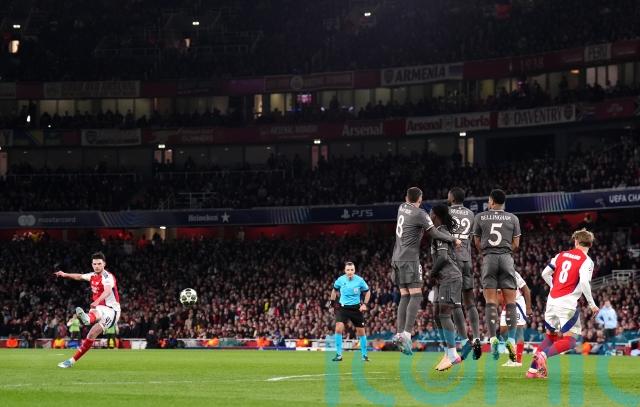 Declan Rice’s free-kick double helps Arsenal to stunning win against Real Madrid