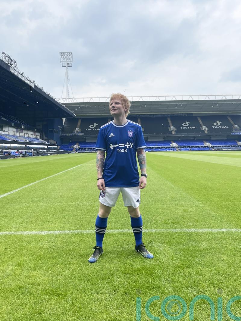 Ipswich fan Ed Sheeran continues sponsorship of club’s shirts for next season