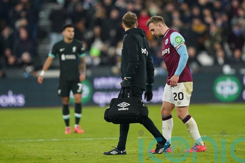West Ham captain Jarrod Bowen facing spell on sidelines with fractured left foot