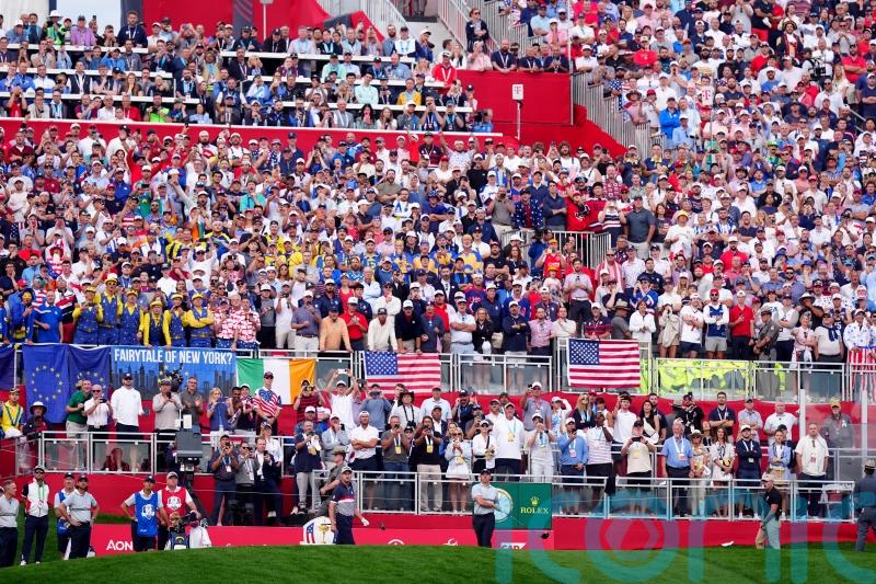 Ryder Cup under way as opening foursomes start in raucous New York atmosphere