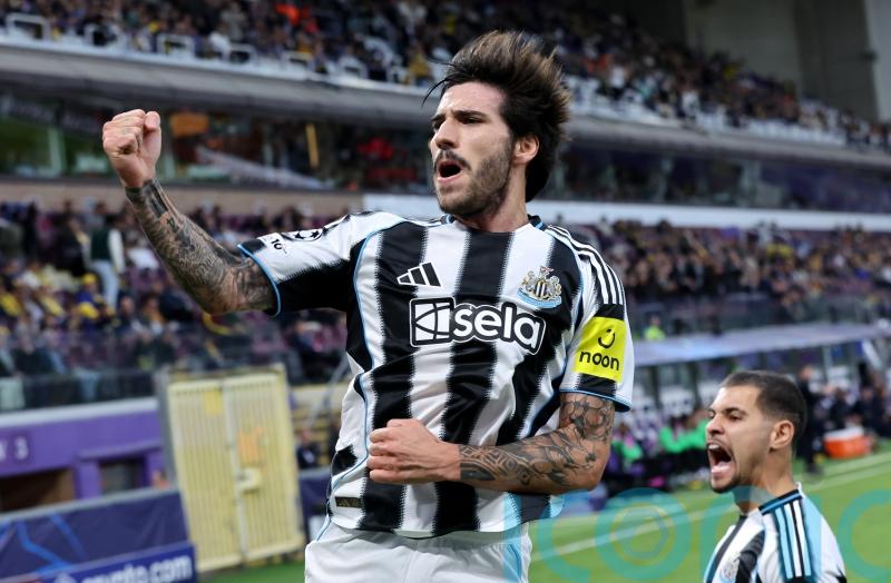 Sandro Tonali conspicuous by absence as Newcastle train ahead of Benfica clash