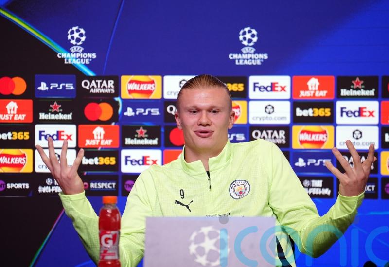 Manchester City striker Erling Haaland insists he is not thinking about records