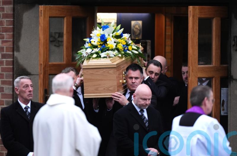 Family and football greats gather for funeral of Terry Yorath